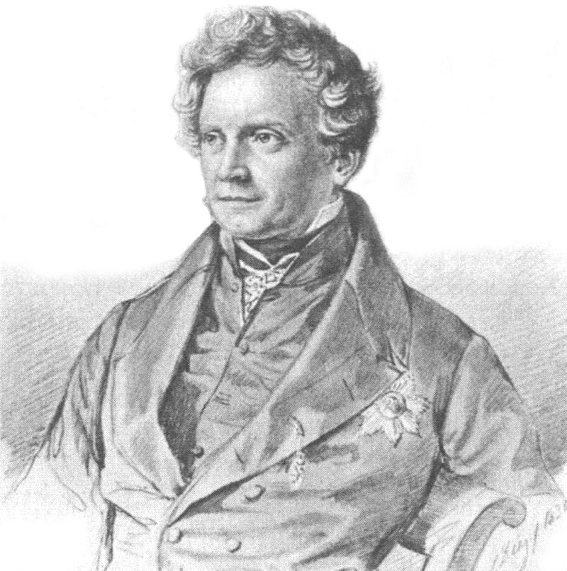 Karl August Varnhagen von Ense, 1839, Zeichnung von Samuel Friedrich Diez
