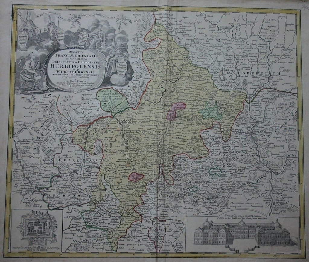 Karte Hochstift Würzburg