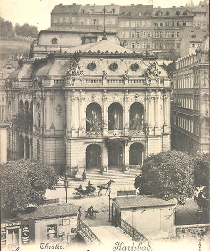 Theater von Karlsbad um 1900