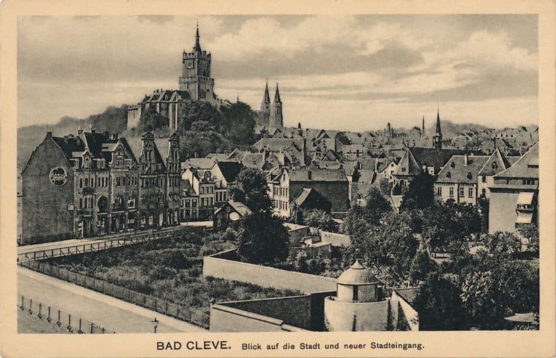Bad Cleve Blick auf die Stadt - historische Ansichtskarte